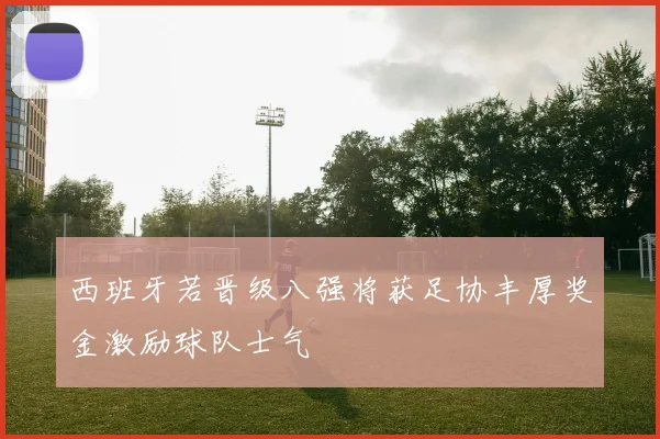 西班牙若晋级八强将获足协丰厚奖金激励球队士气
