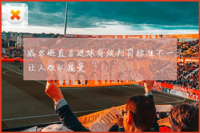 威尔逊直言进球有效判罚标准不一让人难以接受
